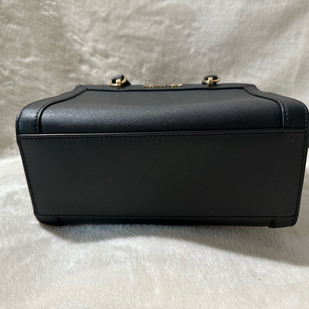 Michael Kors Black Saffiano Leather Satchel with Gold Hardware - Picture 10 of 10